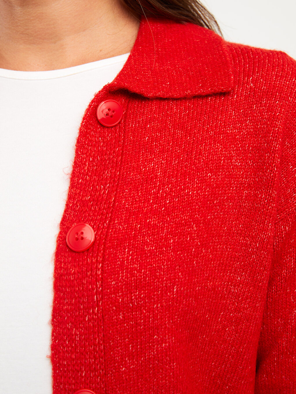 LCWAIKIKI Maternity Rollkragen Regulär Langarm Mutterschaft Strick Cardigan -W2AE02Z8-S7R