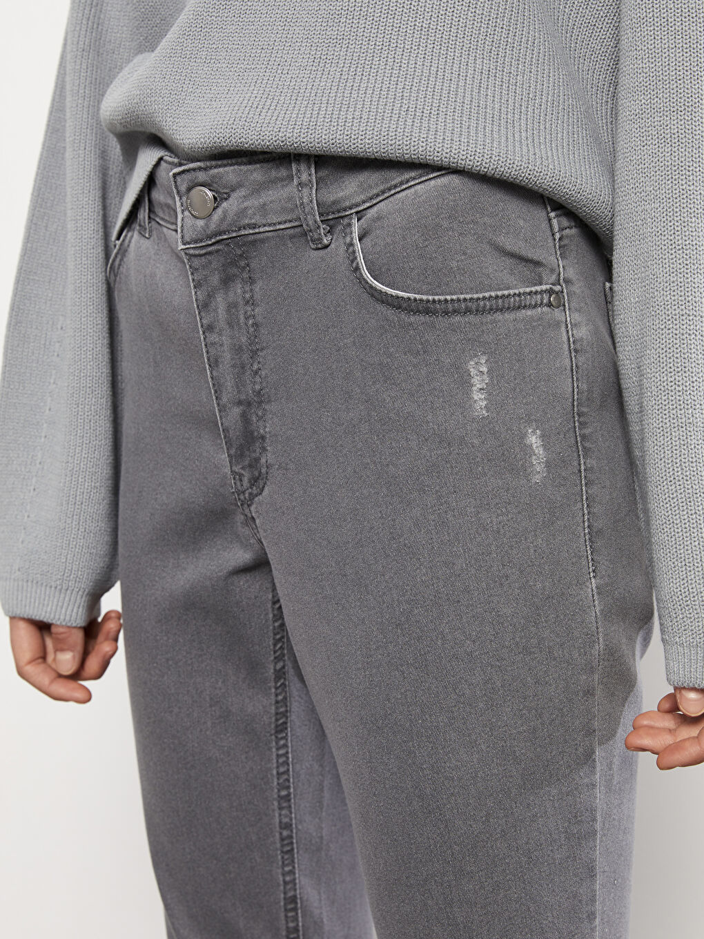 Women's Normal Waist Mercury Skinny Fit Straight Jean Pants-3