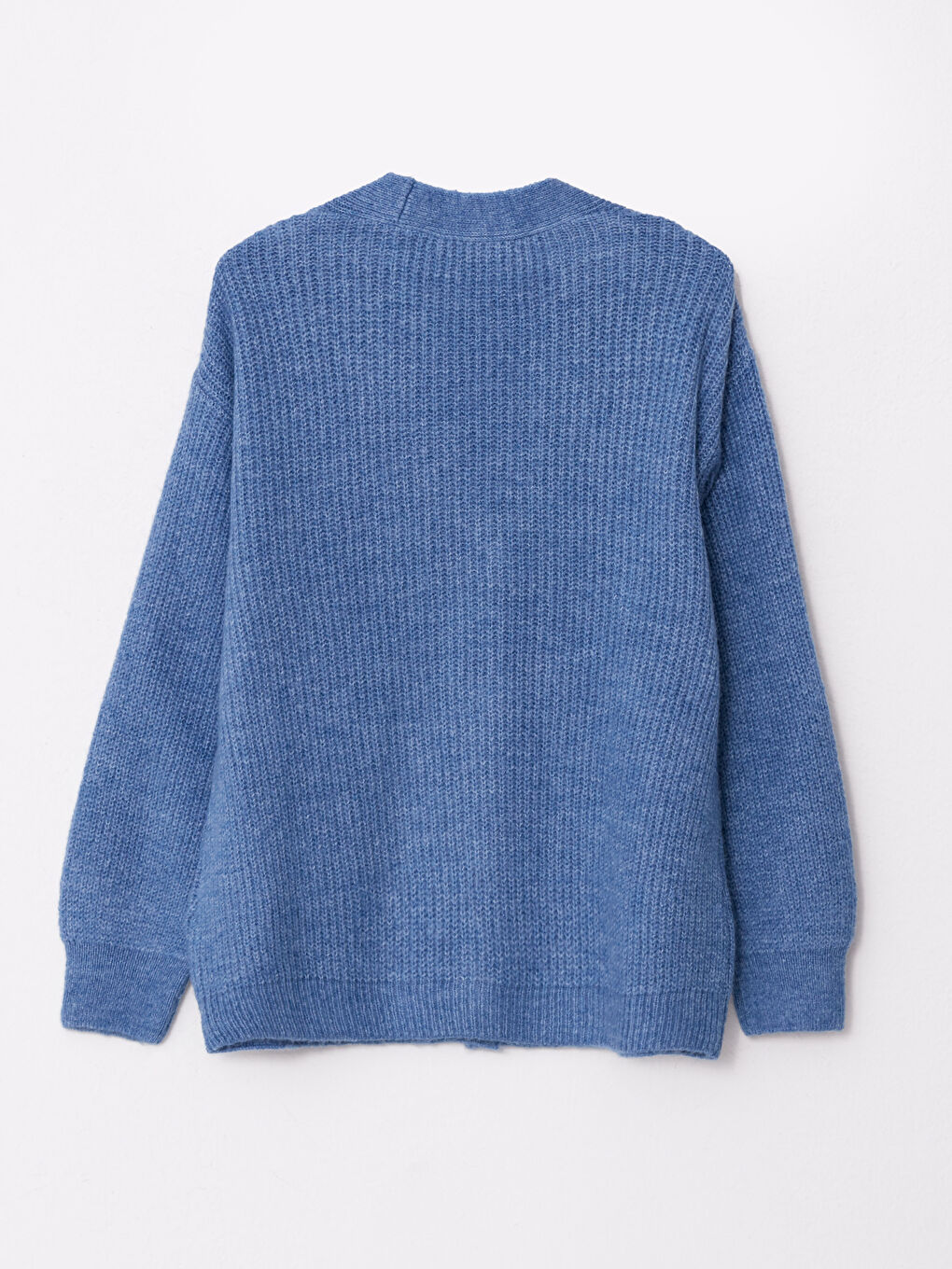 V жағалы стандартты ұзын жеңді жүктілікке арналған трикотаж кардиган-6