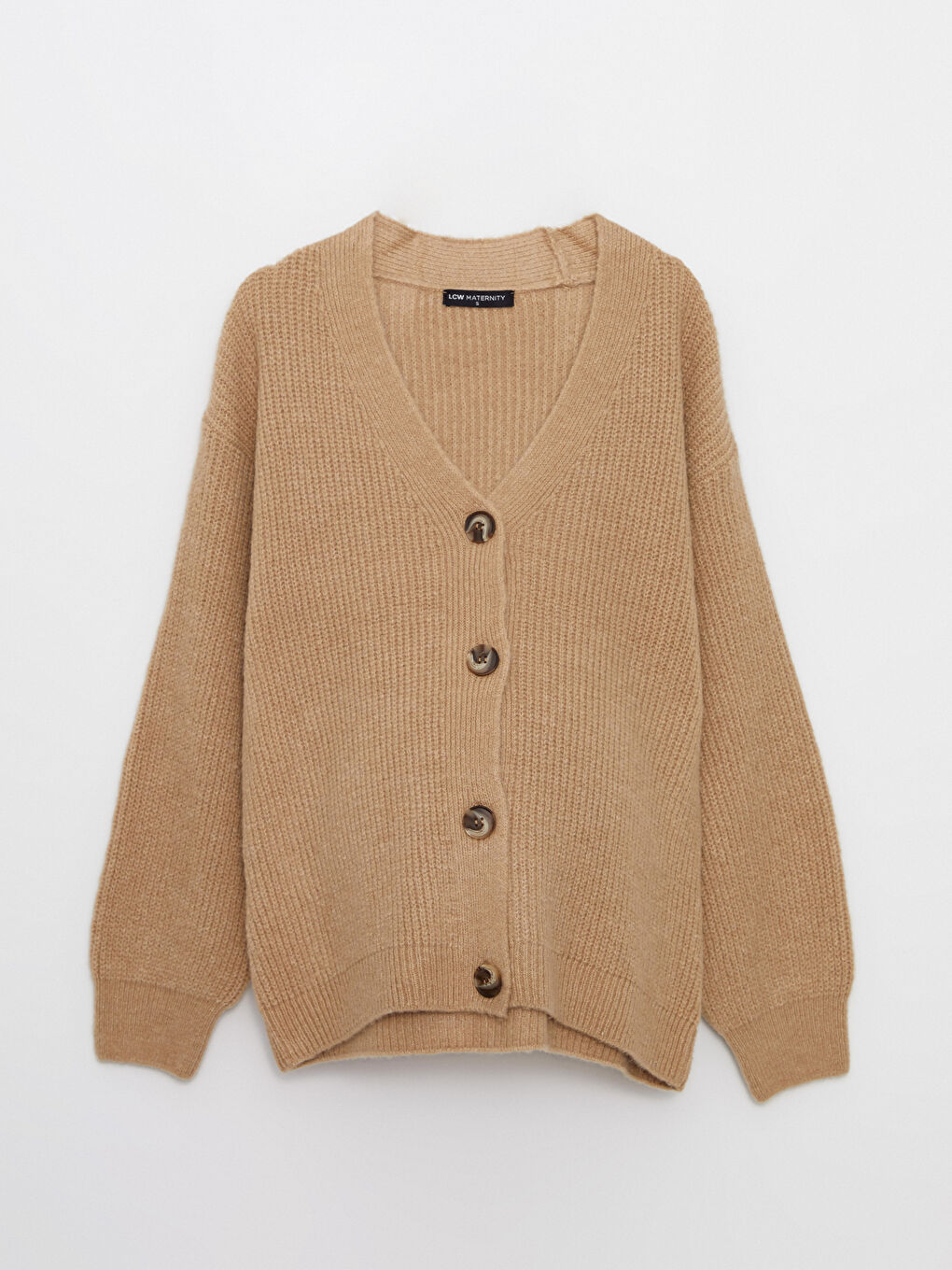 V Neck Regular Long Sleeve Maternity Tricot Cardigan-5