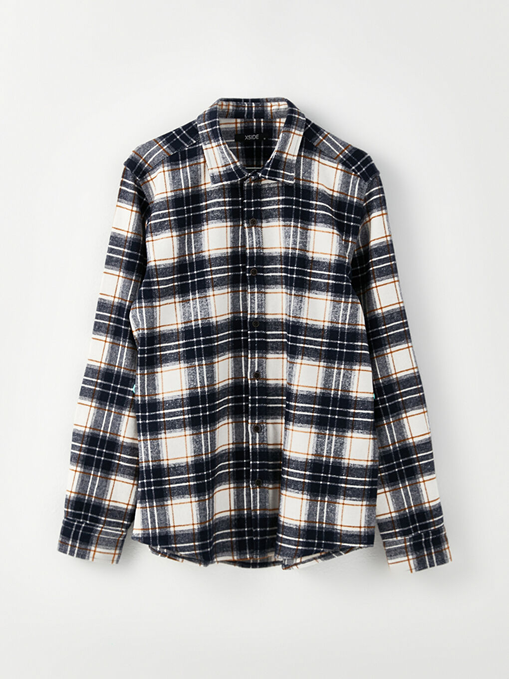 Lacivert Regular Fit Uzun Kollu Ekose Erkek Oduncu Gömlek-6