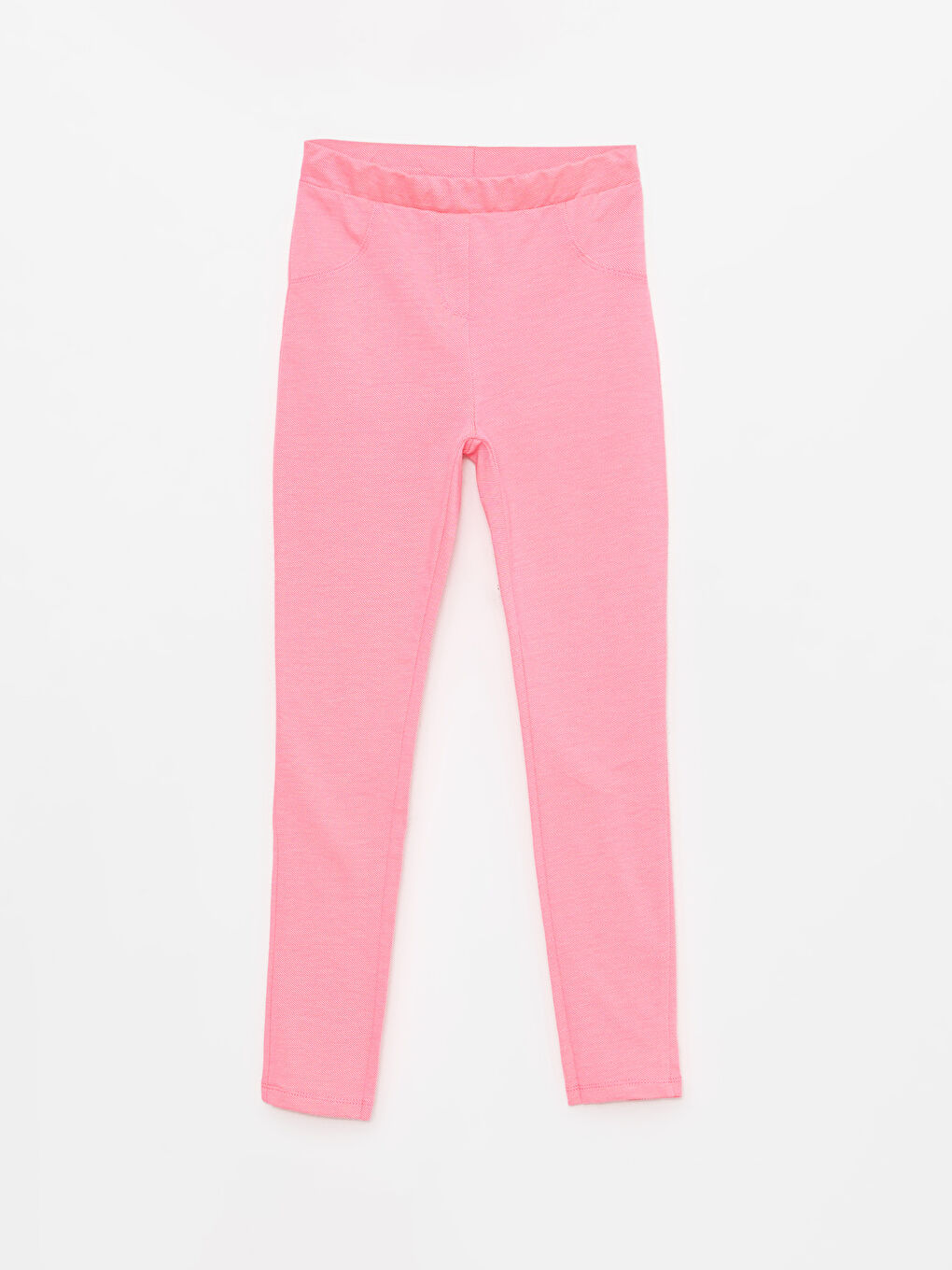 LCW Kids Pembe Beli Lastikli Basic Kız Çocuk Uzun Tayt