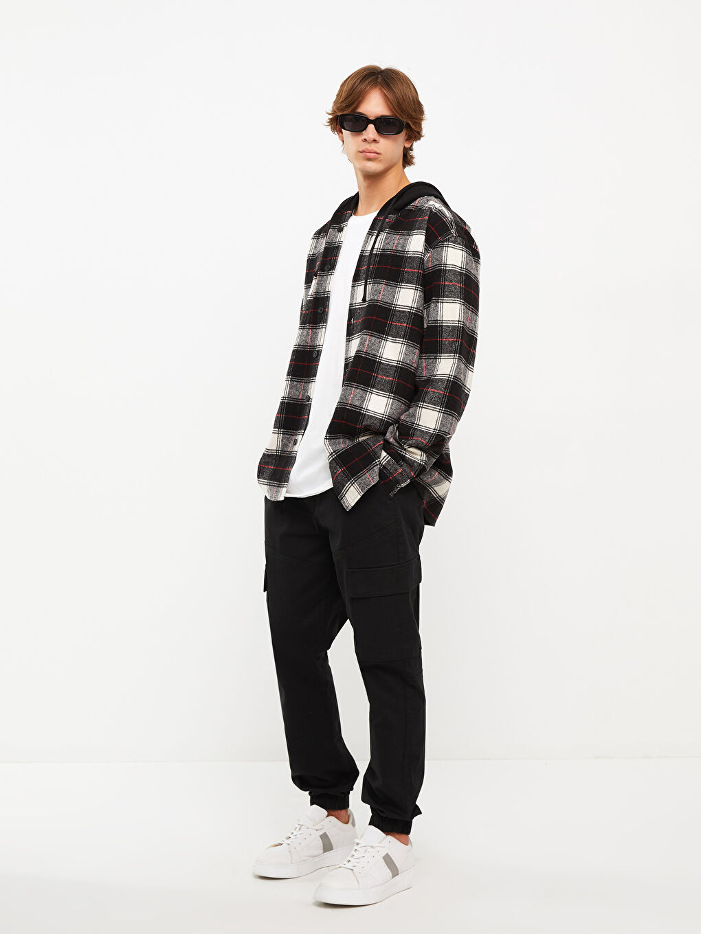 Рубашка из фланели в клетку с длинным рукавом стандартного кроя для мужчин-2