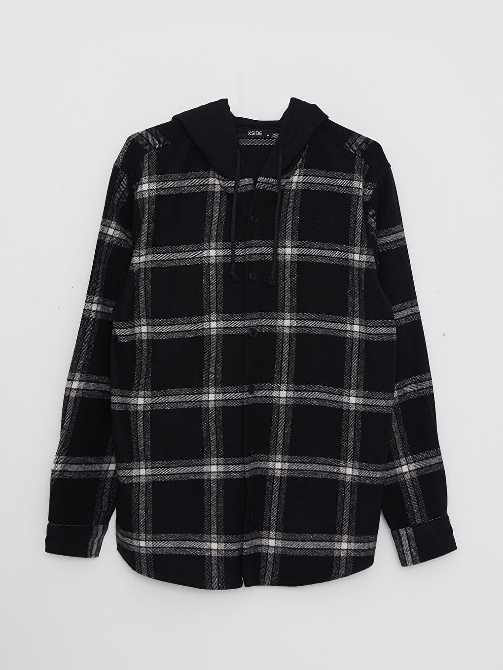 Siyah Regular Fit Uzun Kollu Ekose Erkek Oduncu Gömlek-5