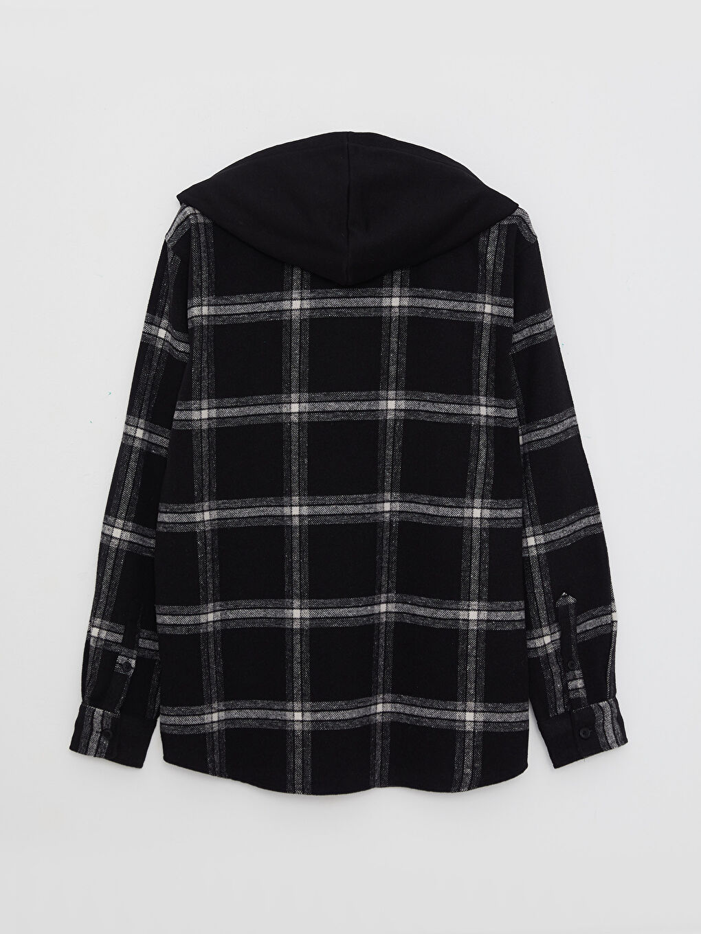 Siyah Regular Fit Uzun Kollu Ekose Erkek Oduncu Gömlek-6