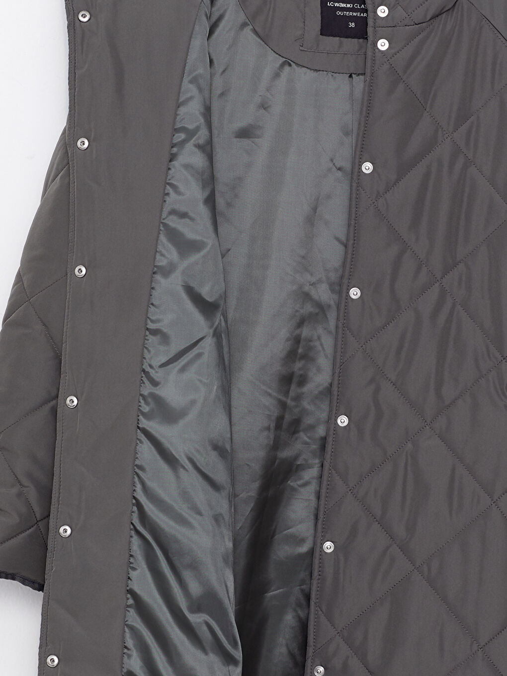 Haki Kapüşonlu Kapitone Kadın Şişme Mont-8