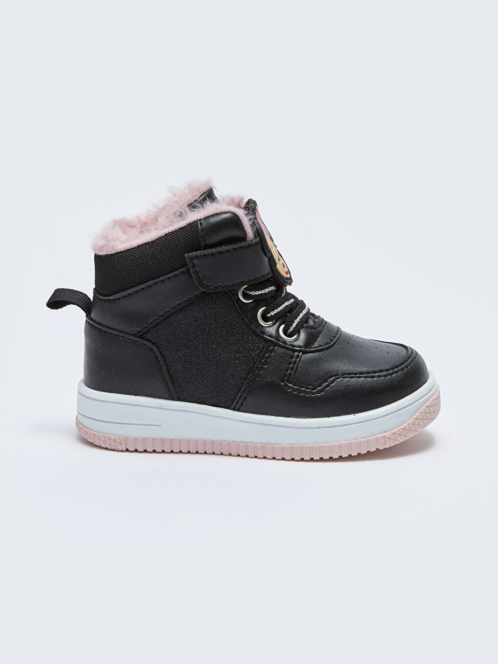 Siyah Minnie Mouse Lisanslı Cırt Cırtlı Kız Bebek Bot-1