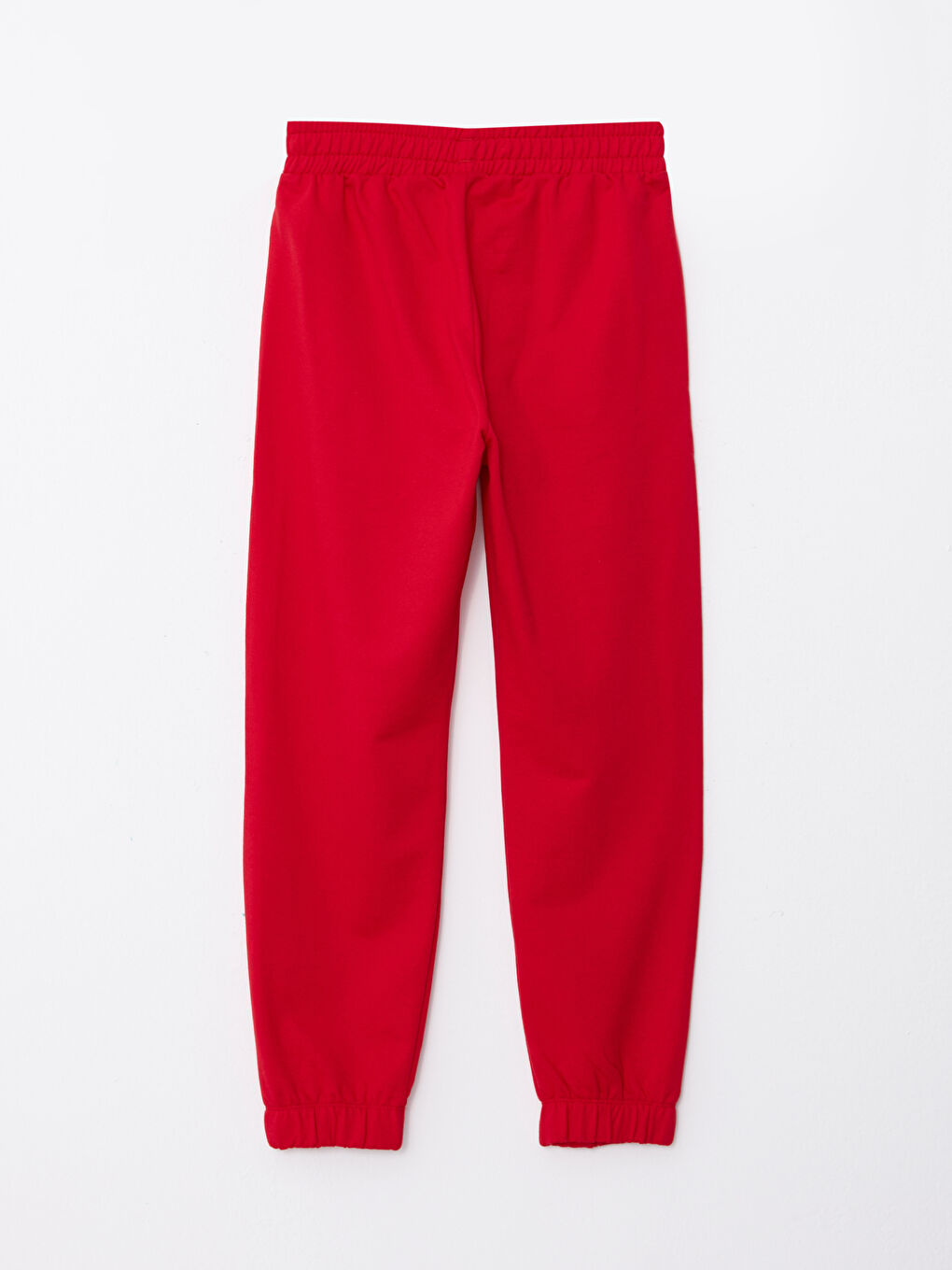 Kırmızı Kadın Beli Lastikli Düz Jogger Eşofman Altı-6