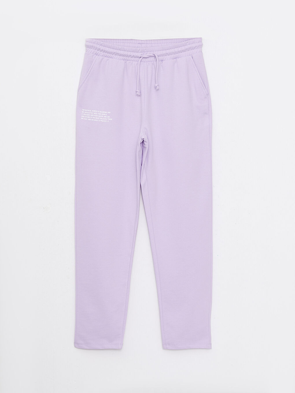 Elasticated Waist Printed Women's Sweatpants-5