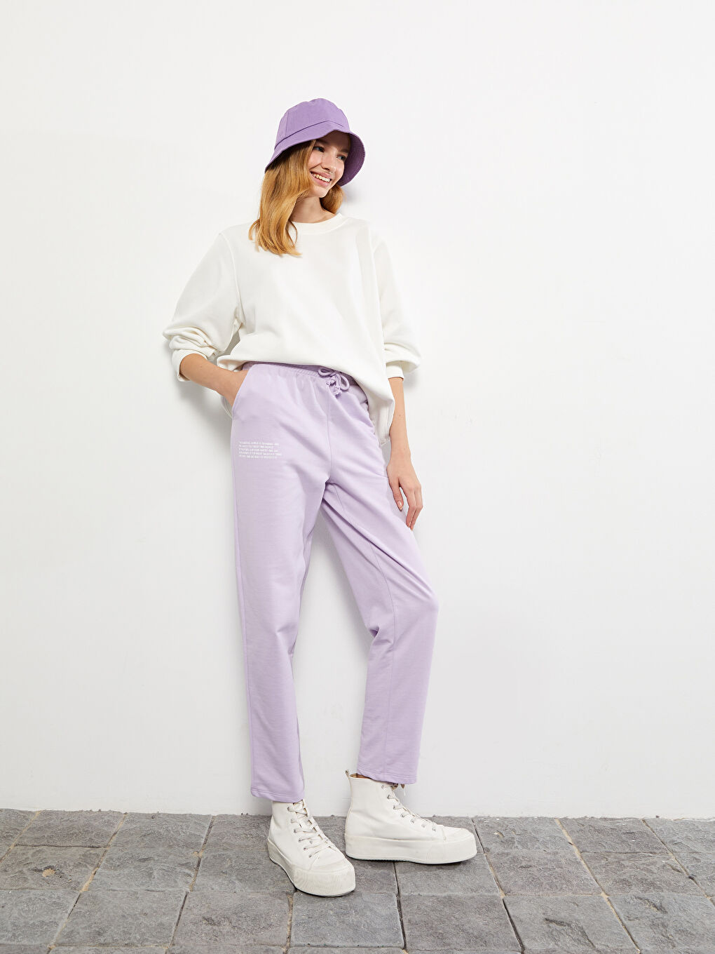 Elasticated Waist Printed Women's Sweatpants