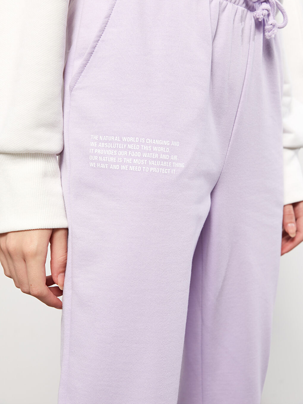 Elasticated Waist Printed Women's Sweatpants-2