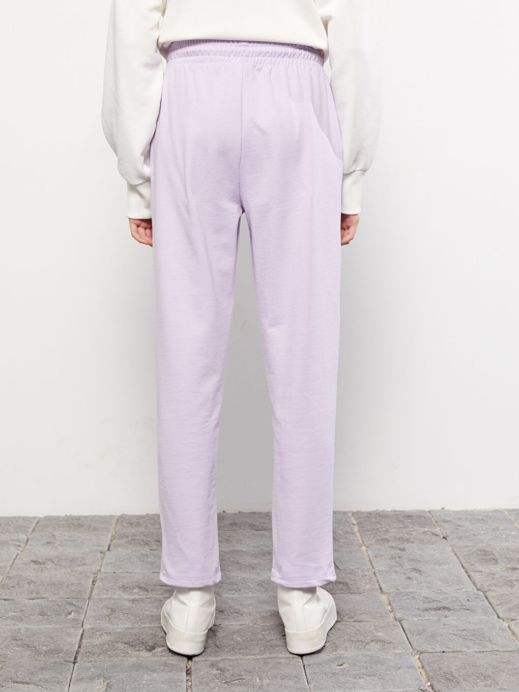 Elasticated Waist Printed Women's Sweatpants-4
