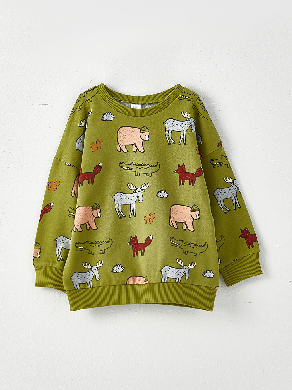 Bisiklet Yaka Uzun Kollu Baskılı Erkek Bebek Sweatshirt 2'li-2