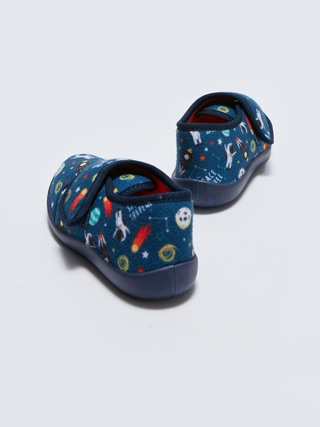 Lacivert Baskılı Cırt Cırtlı Erkek Çocuk Panduf-3