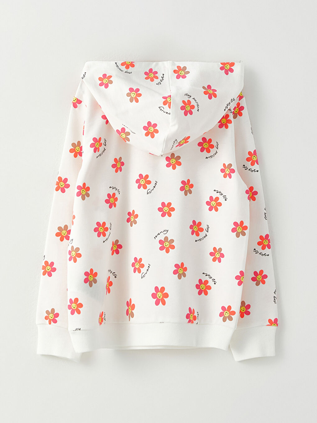 LCW Kids Bedrucktes Sweatshirt mit Kapuze und langen Ärmeln für Mädchen -W2AF58Z4-LRA
