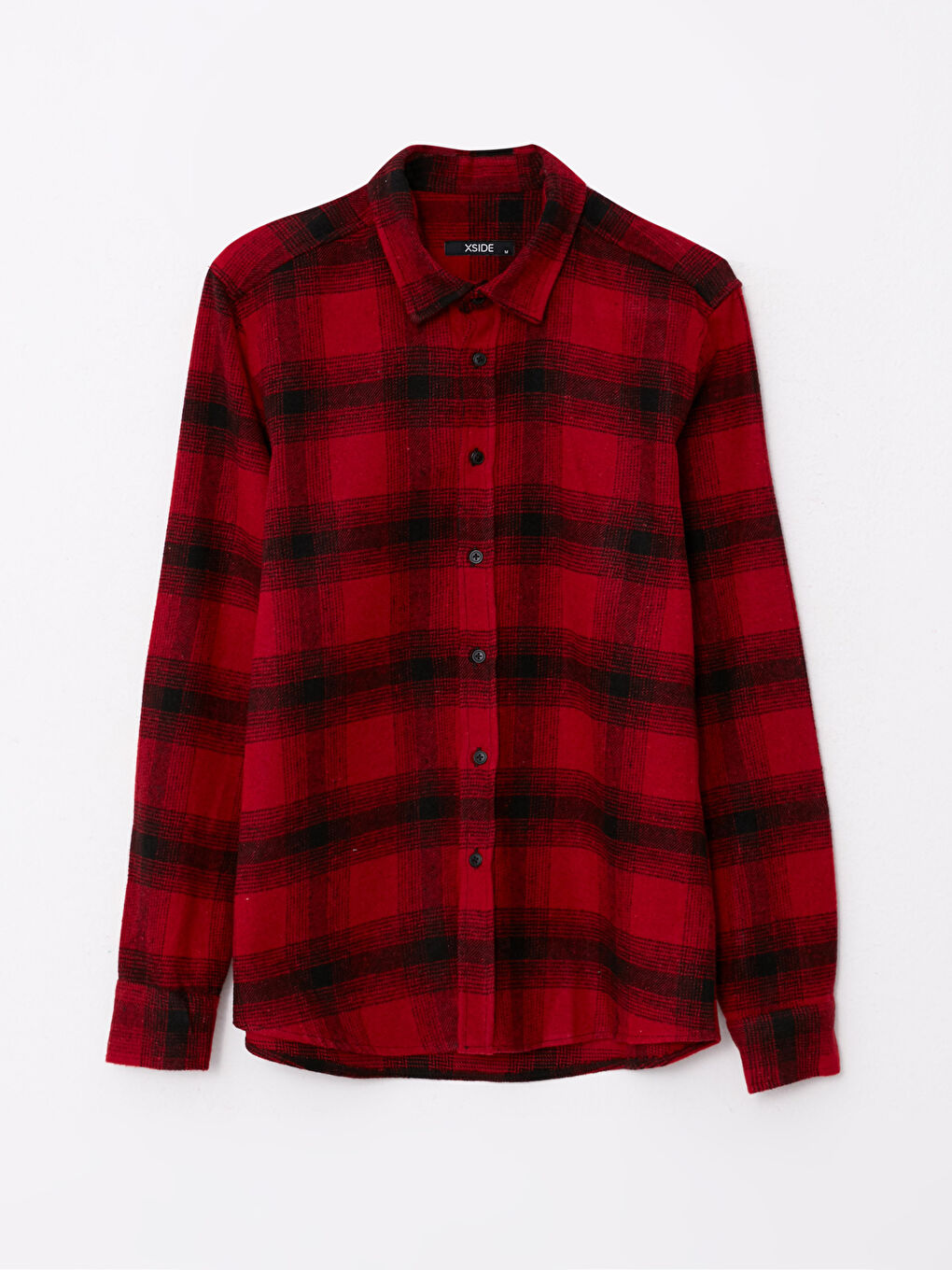 Chemise en flanelle à carreaux à manches longues coupe régulière pour hommes-5