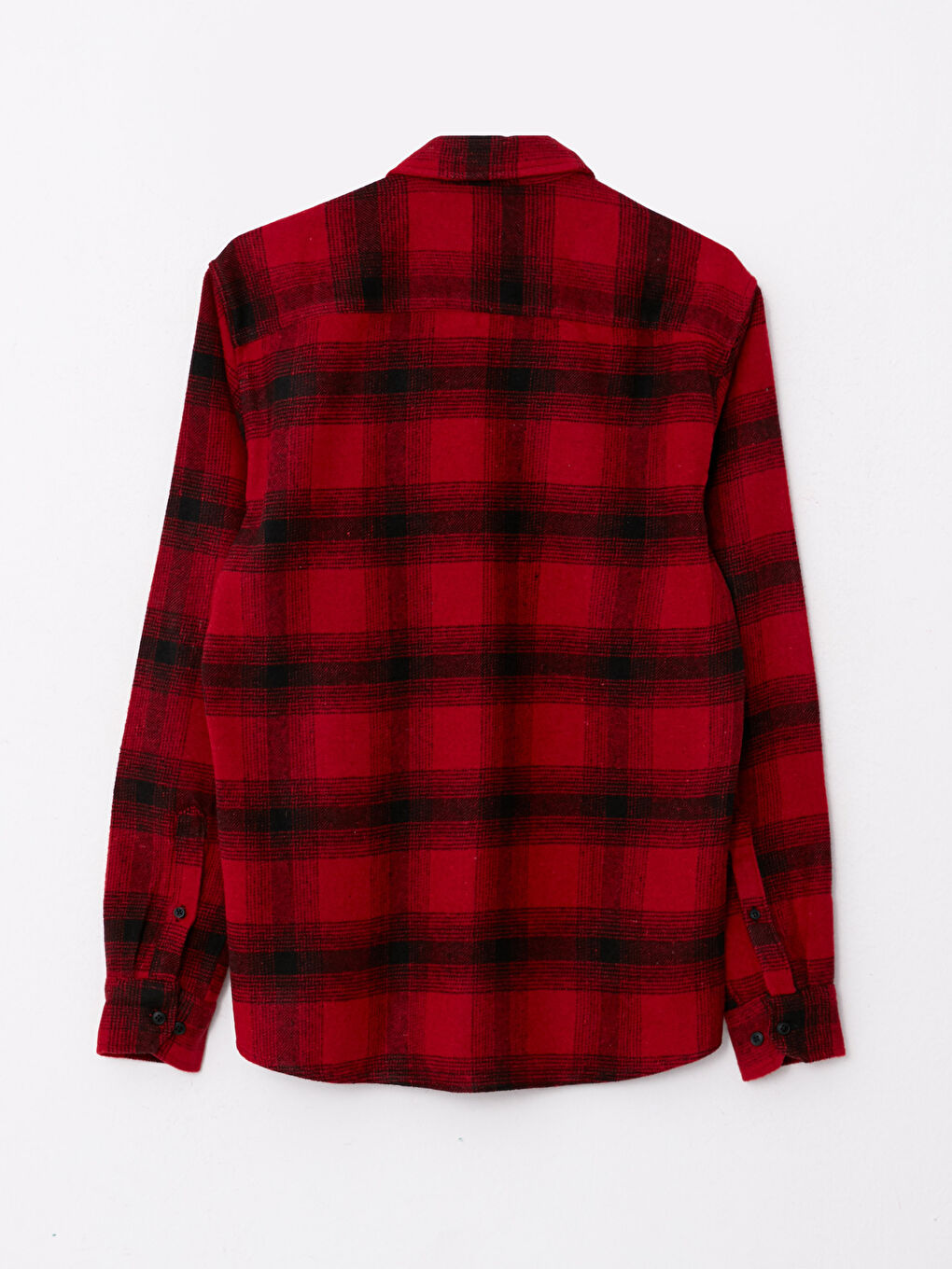 Chemise en flanelle à carreaux à manches longues coupe régulière pour hommes-6