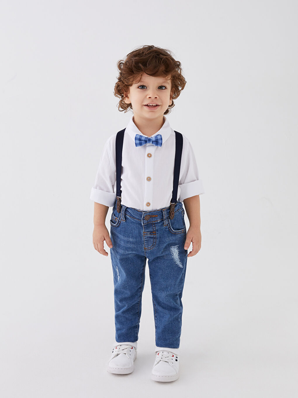 Long Sleeve Basic Baby Boy Shirt and Bow Tie 2-Pack Set-1