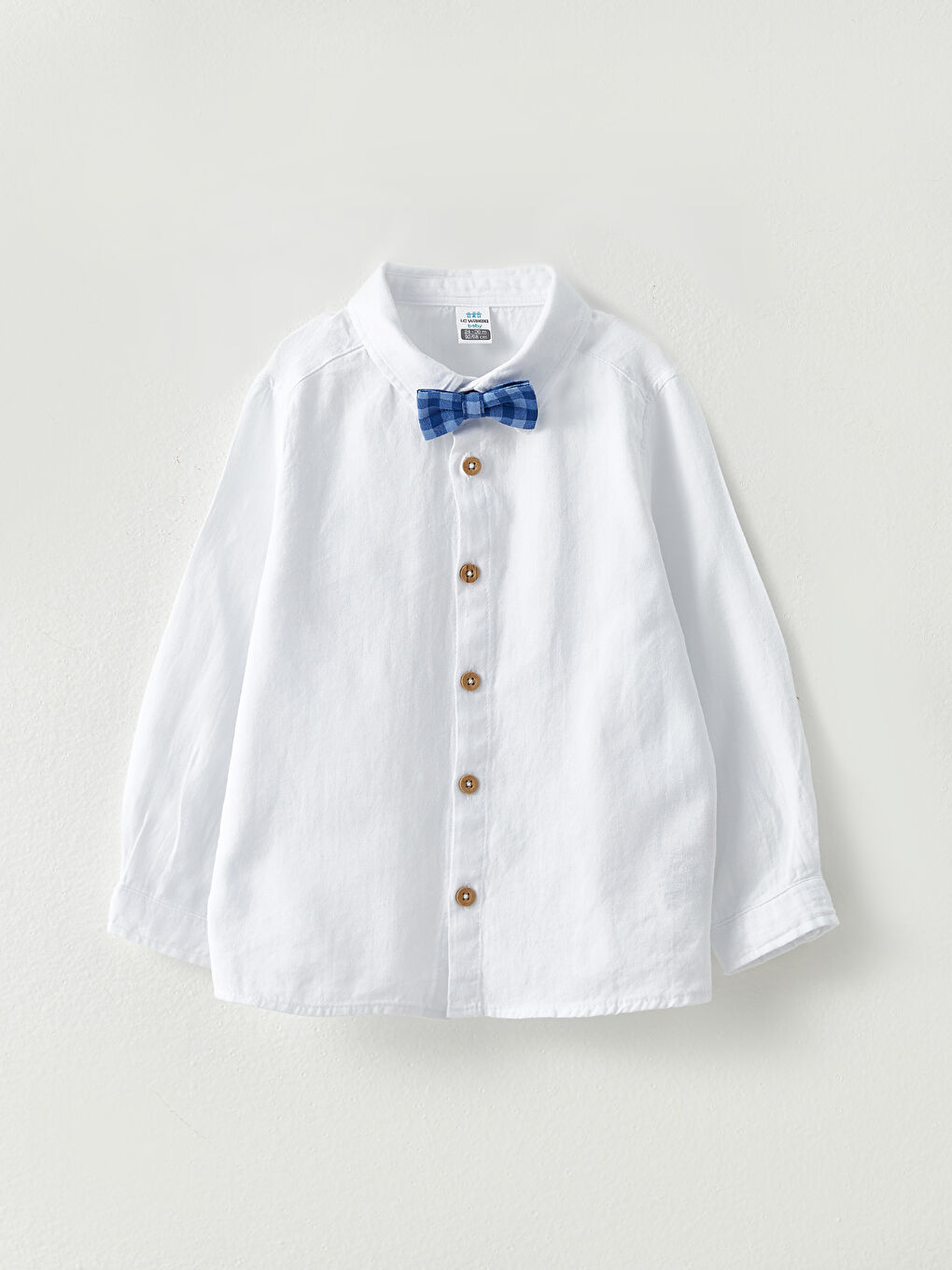 Long Sleeve Basic Baby Boy Shirt and Bow Tie 2-Pack Set-2