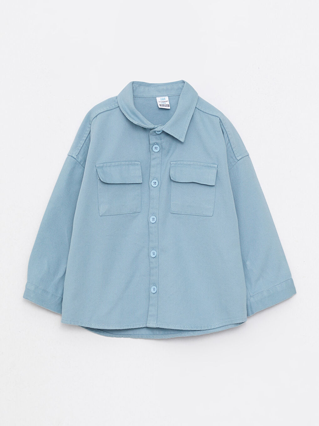 Mavi Uzun Kollu Basic Erkek Bebek Gömlek-3