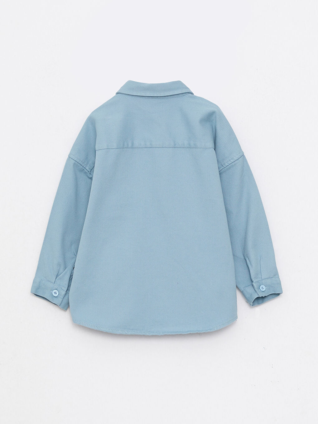 Mavi Uzun Kollu Basic Erkek Bebek Gömlek-4