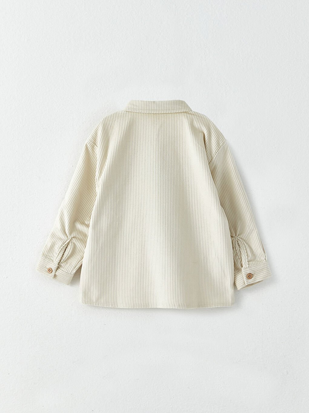 Long Sleeve Basic Baby Boy Velvet Shirt-3