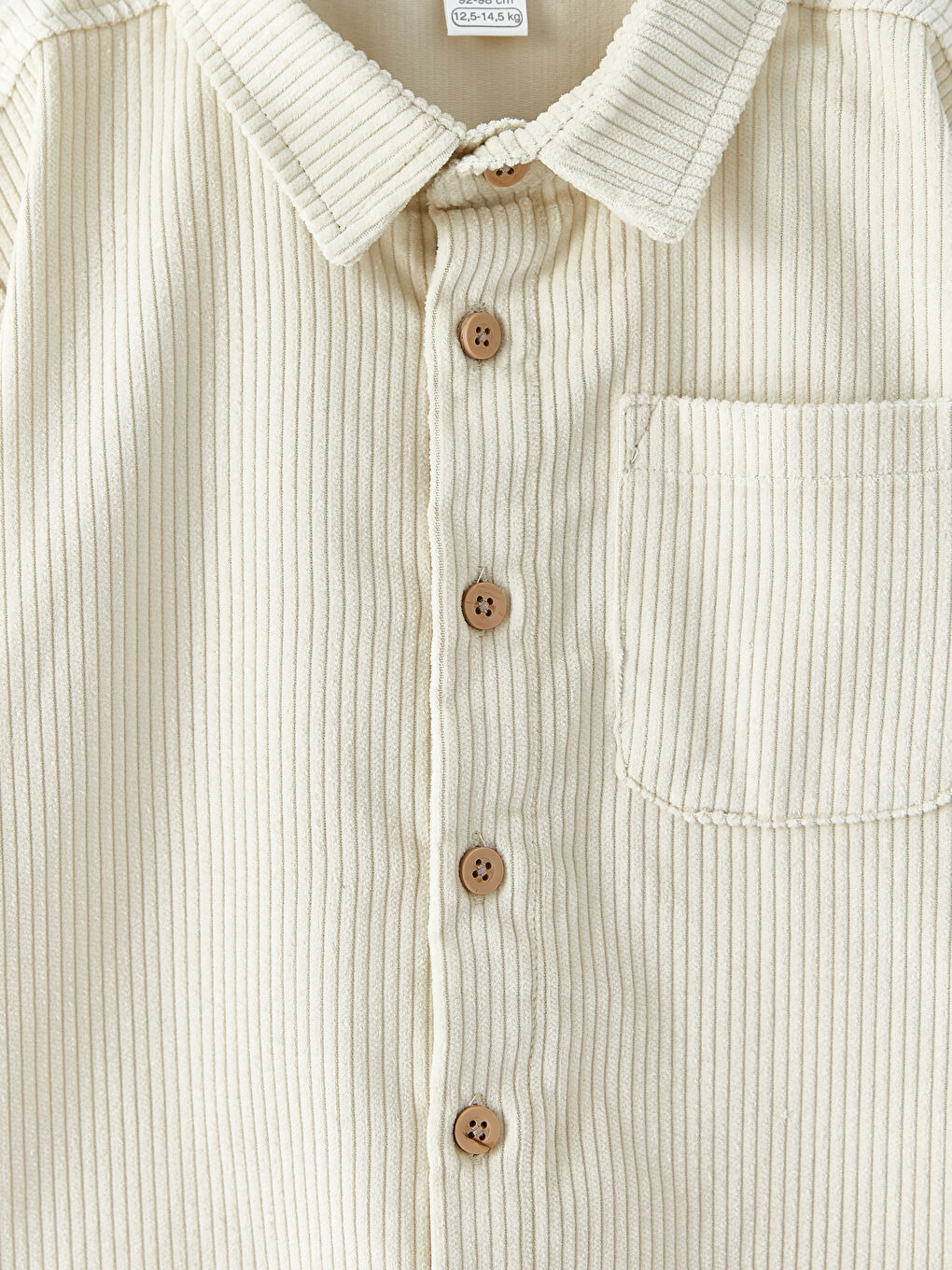 Long Sleeve Basic Baby Boy Velvet Shirt-4