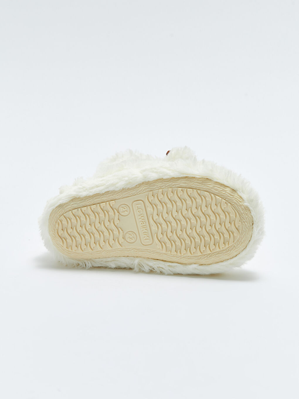 Bej Nakışlı Pelüş Kız Çocuk Ev Botu-3