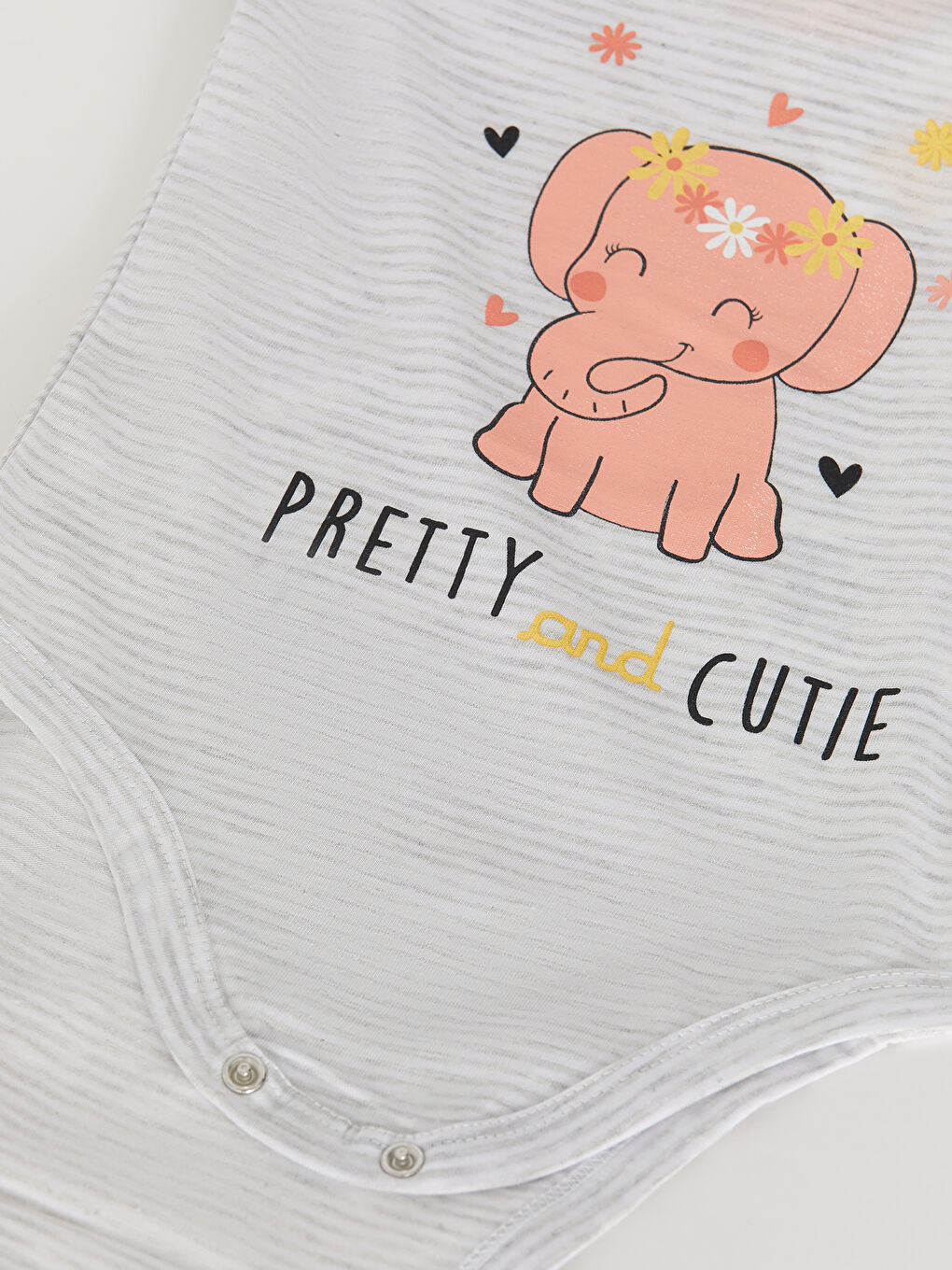 Body Bébé Imprimé à Manches Longues et Col Rond avec Fermeture à Boutons-Pression pour Filles-2