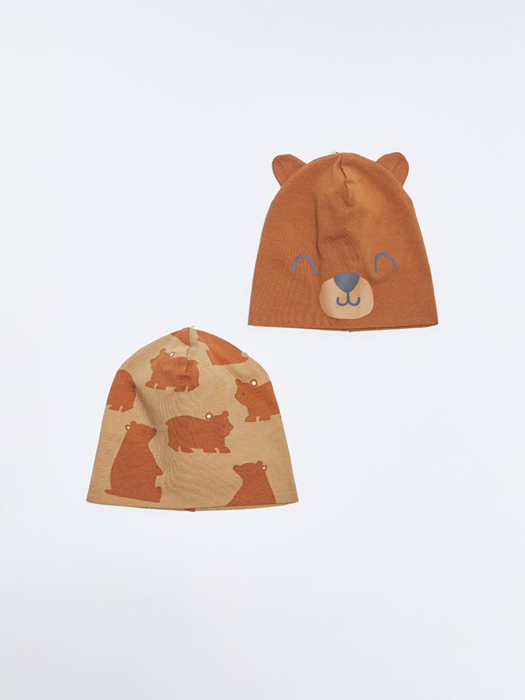 Сәби ұлдарға арналған өрнекті бини шапкасы 2 данадан тұратын