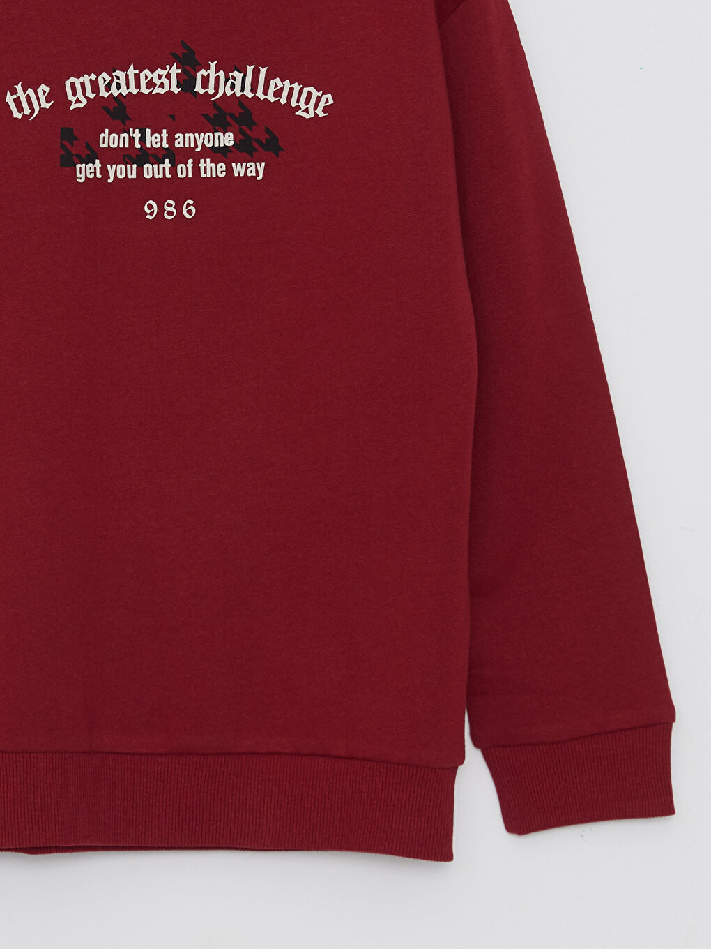 Stand Collar Printed Long Sleeve Boy Sweatshirt-2