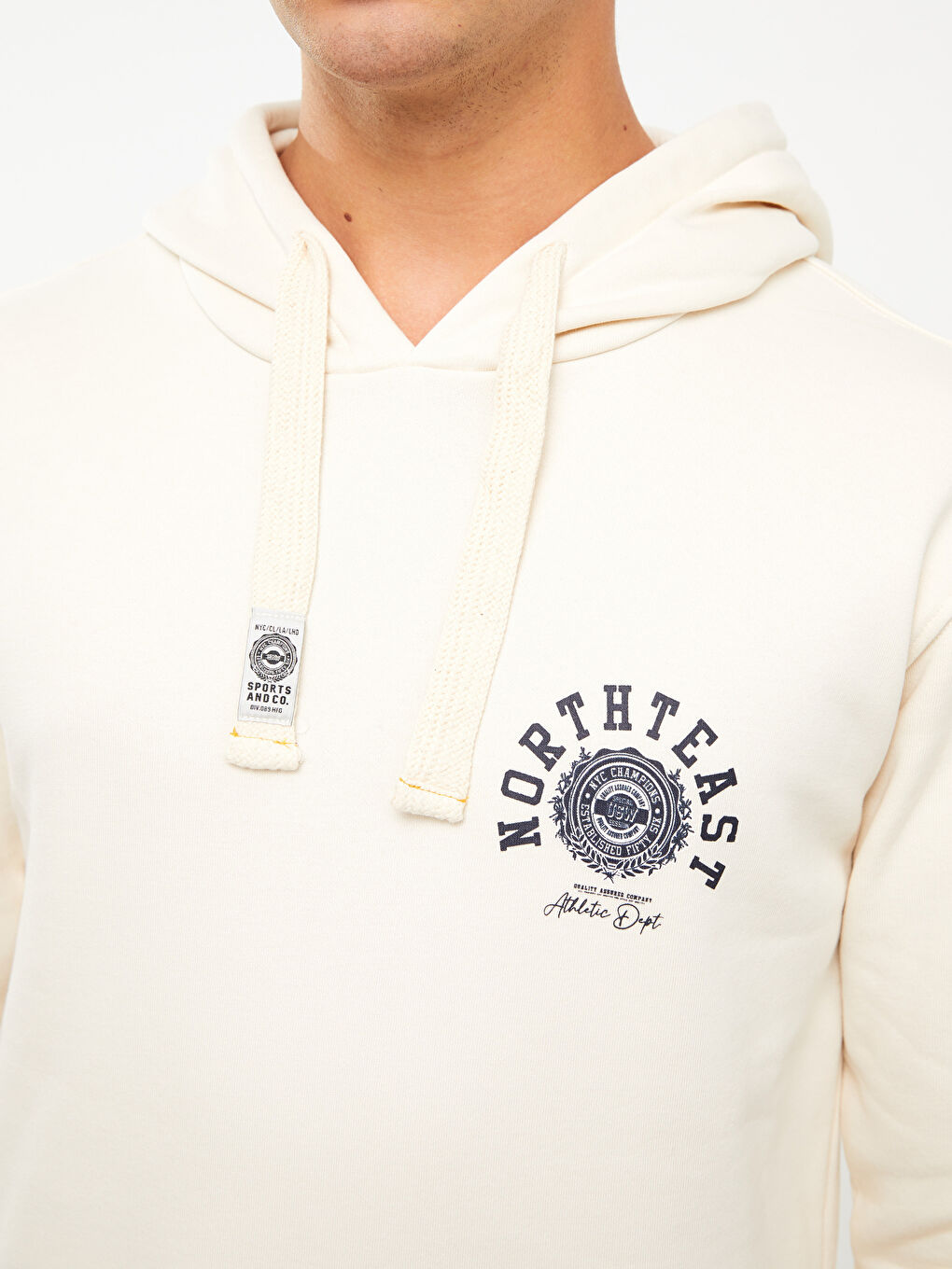 Худи Мужское С Длинным Рукавом С Принтом Толстое-3