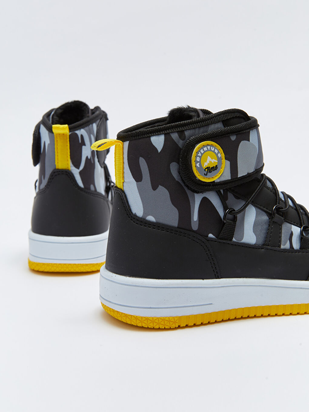 Siyah Baskılı Bağcıklı Erkek Çocuk Bot-4