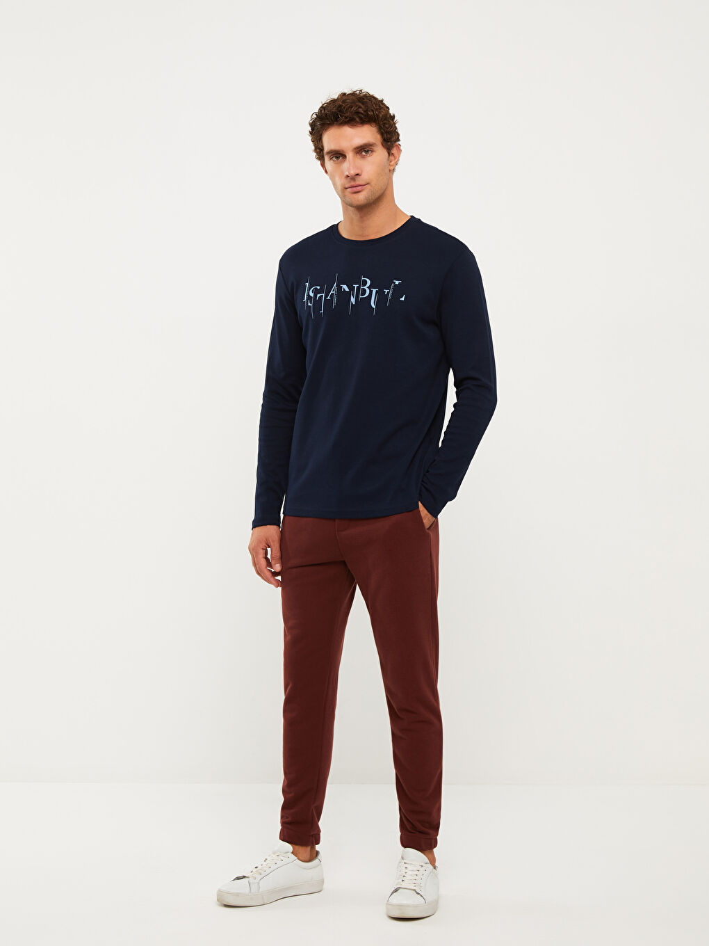 Kahverengi Slim Fit Erkek Jogger Eşofman Altı