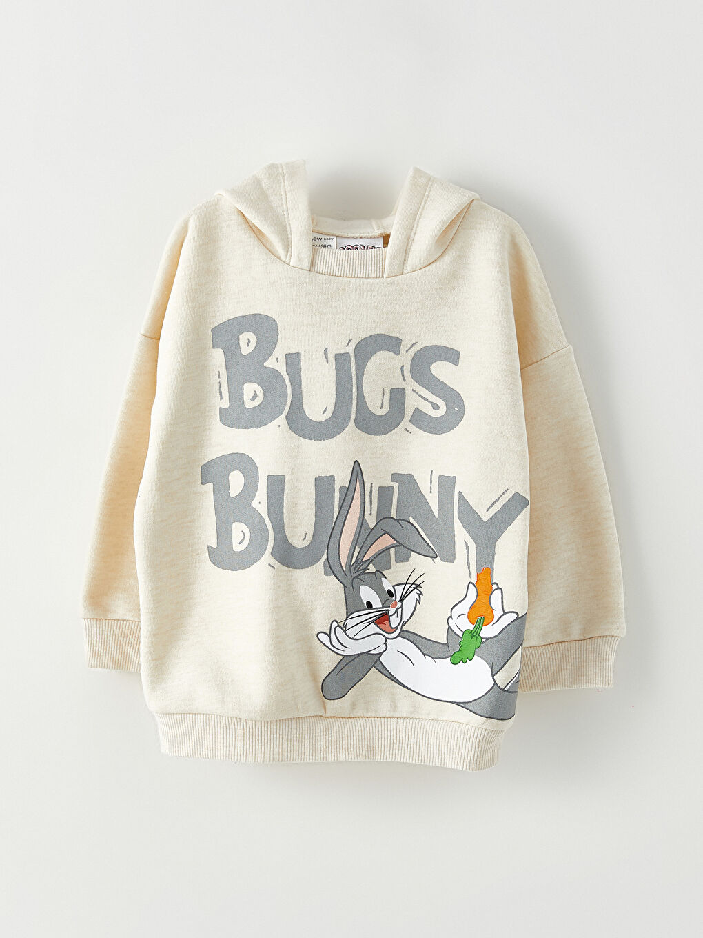 Long Sleeve Bugs Bunny Printed Baby Boy Hoodie