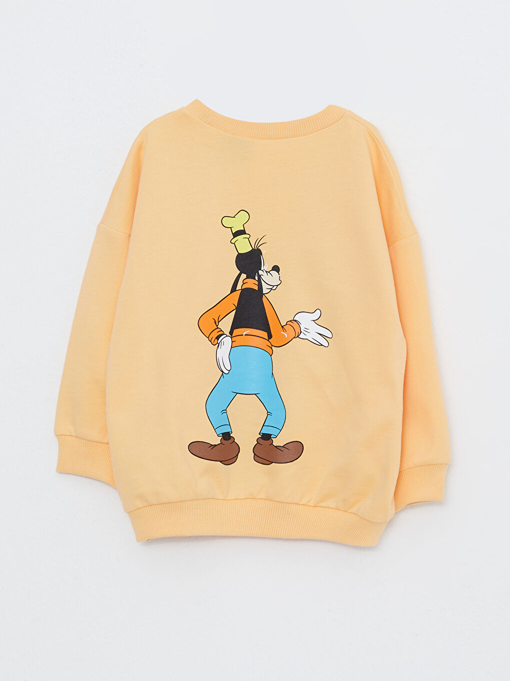 LCW baby Pastel Turuncu Bisiklet Yaka Uzun Kollu Goofy Baskılı Erkek Bebek Sweatshirt - 3