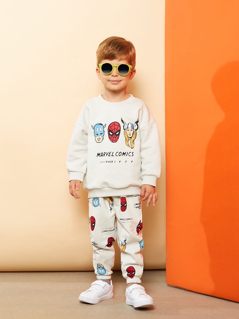 Crew Neck Long Sleeve Avengers Printed Baby Boy Sweatshirt and Pants 2-Pack Set-1