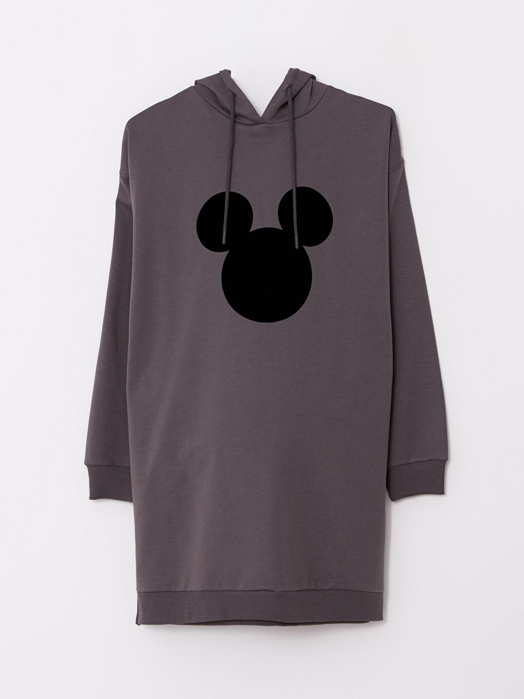 LCWAIKIKI Maternity Hooded Mickey Mouse Printed Long Sleeve Maternity Sweatshirt Tunic -W2AH60Z8-HMC