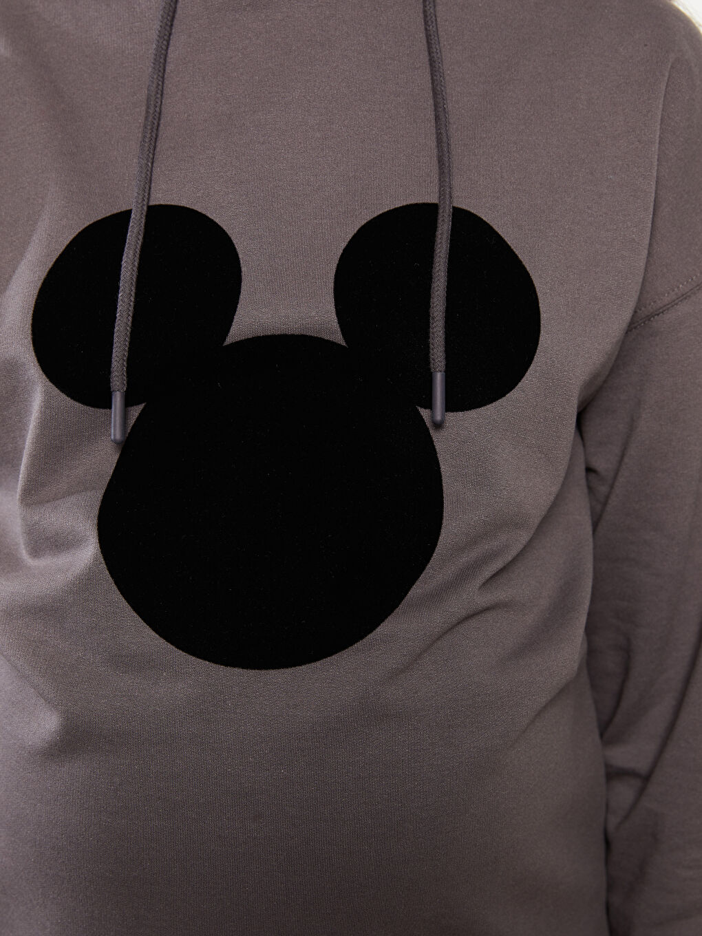 LCWAIKIKI Maternity Hooded Mickey Mouse Printed Long Sleeve Maternity Sweatshirt Tunic -W2AH60Z8-HMC