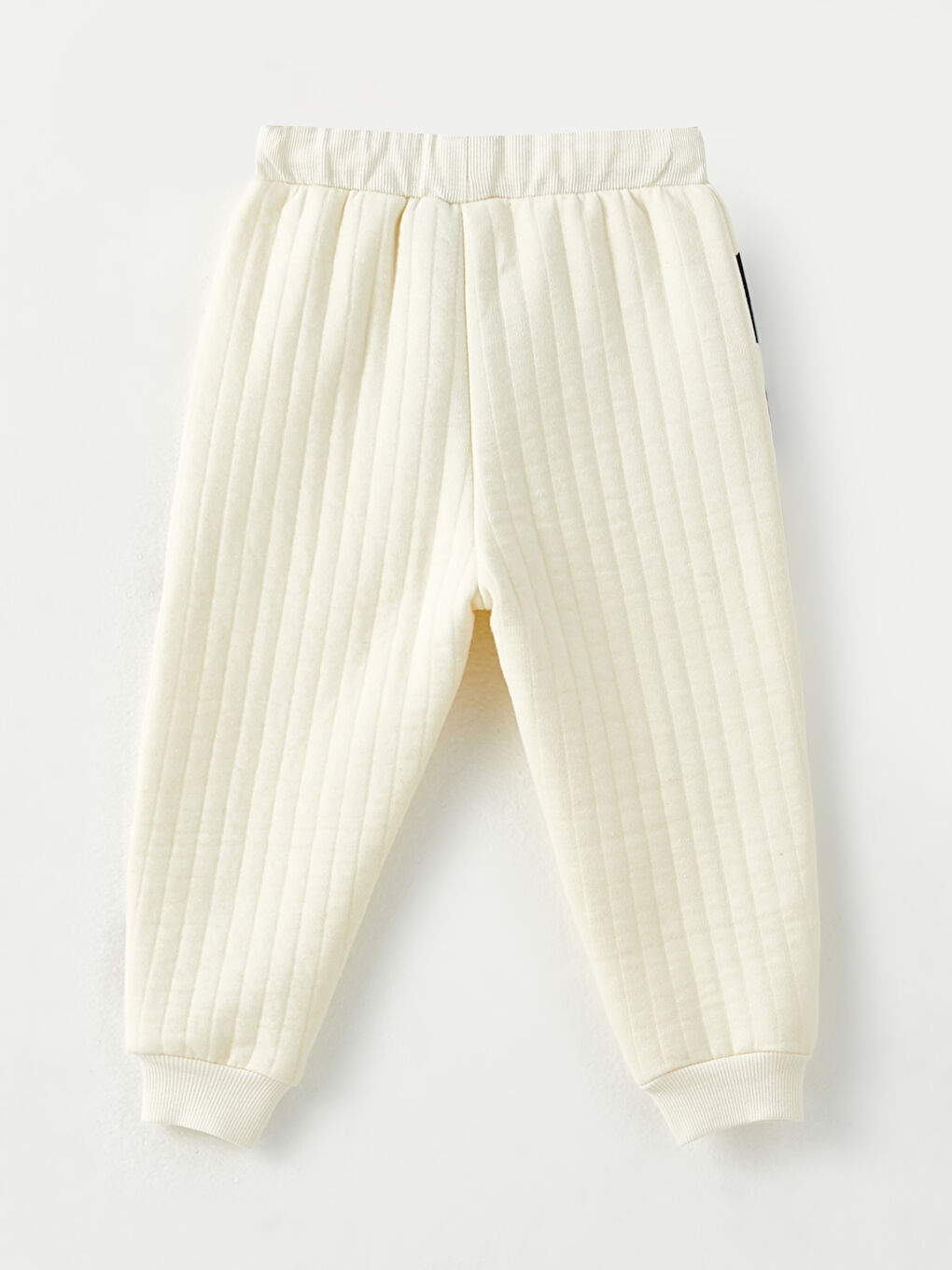 Bej Beli Lastikli Mickey Mouse Baskılı Erkek Bebek Eşofman Alt-1