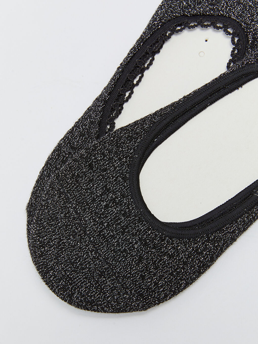 Siyah Simli Kadın Babet Çorap 2'li Paket-2