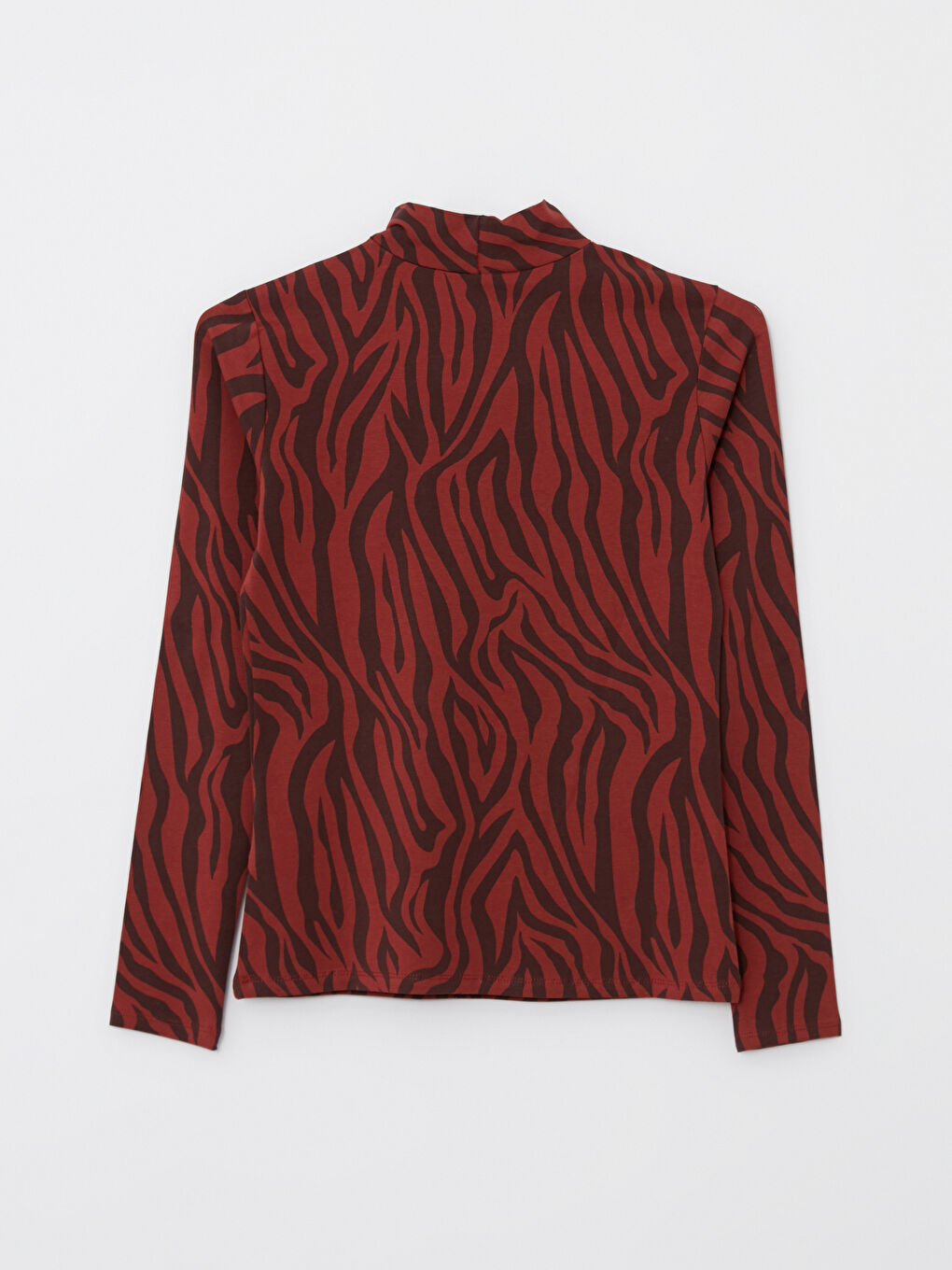 LC Waikiki High Collar Patterned Long Sleeve Women's T-Shirt Mother Daughter Combination -W2AH94Z4-LEG