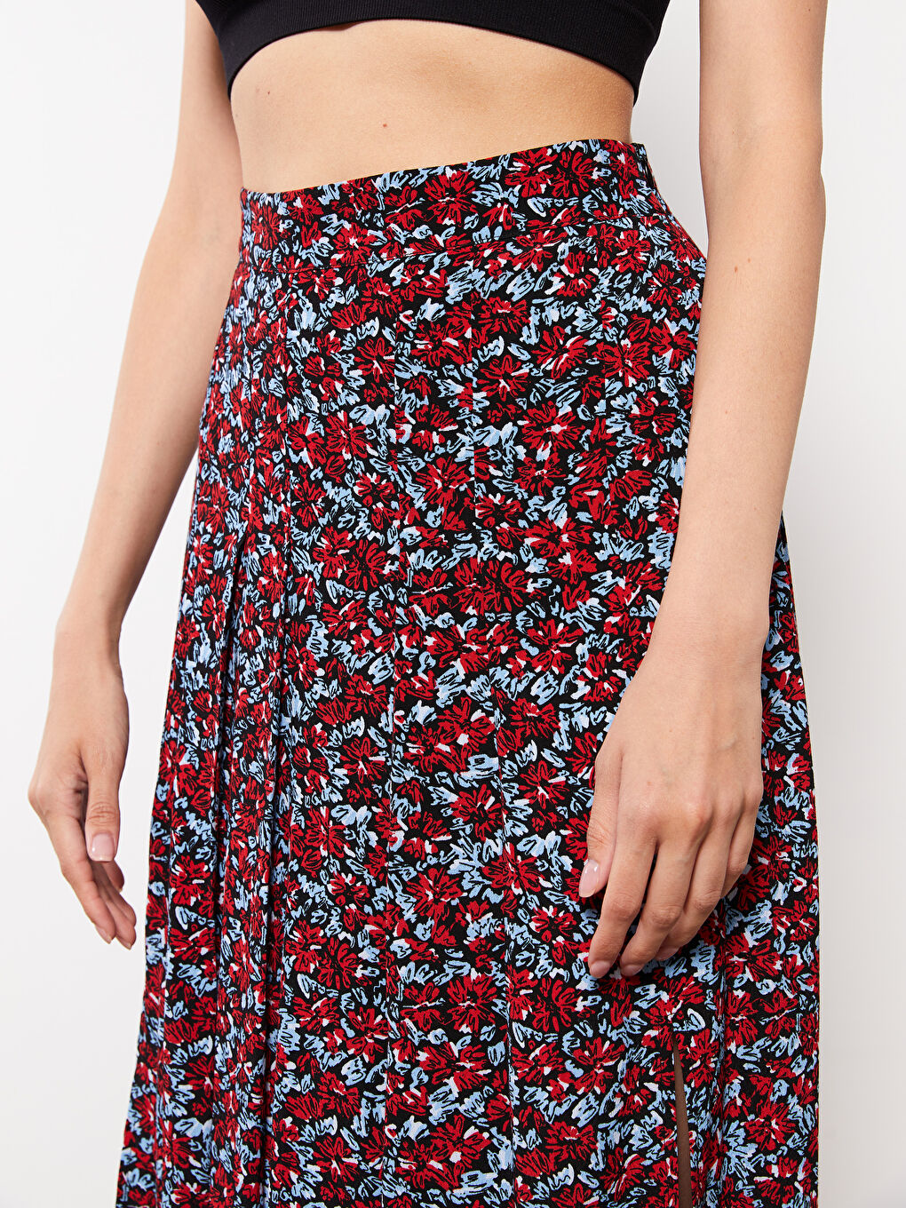LCW Vision Patterned Viscose Women's Skirt -W2AI38Z8-LQQ