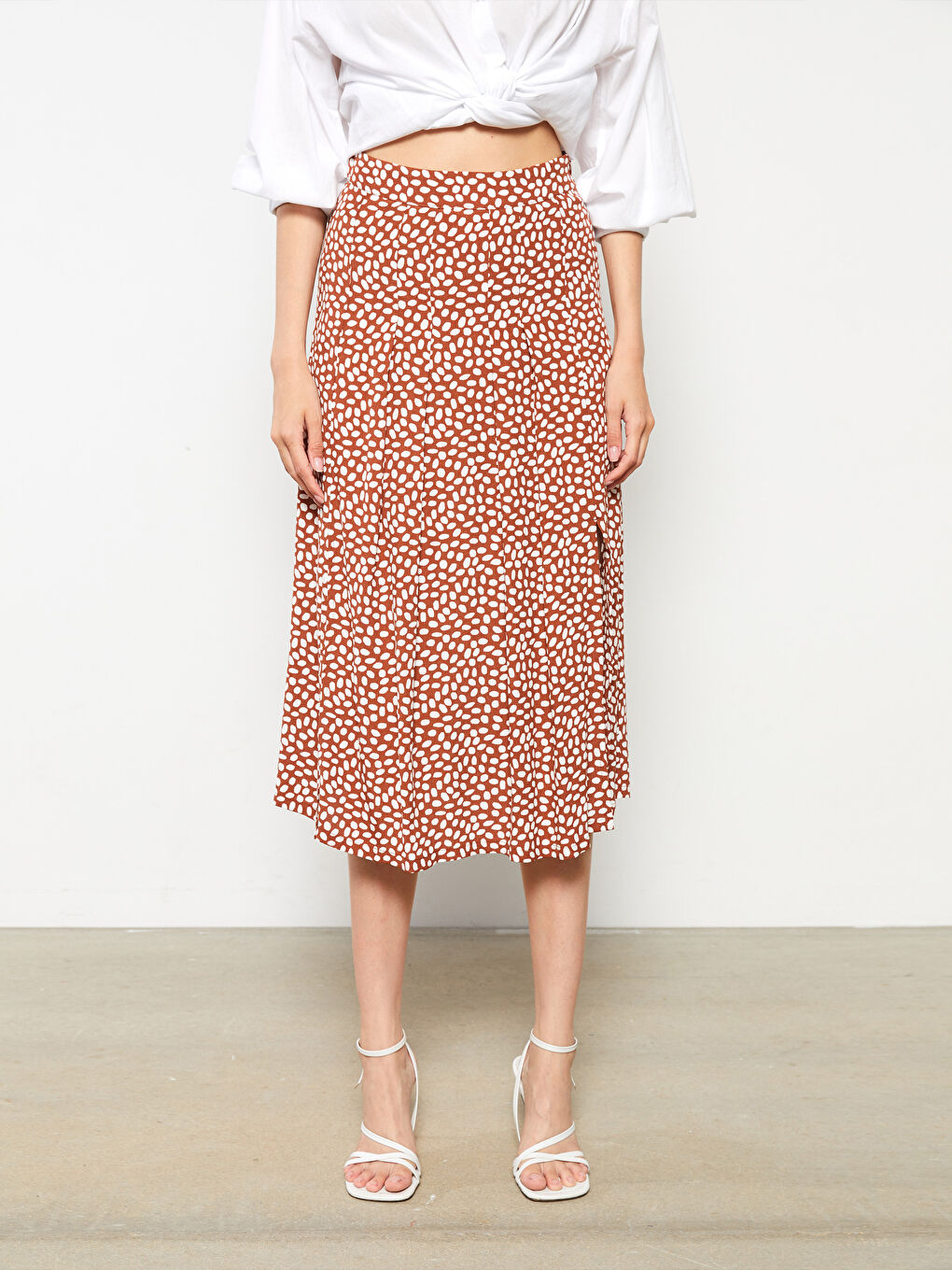 LCW Vision Patterned Viscose Women's Skirt -W2AI38Z8-LQY