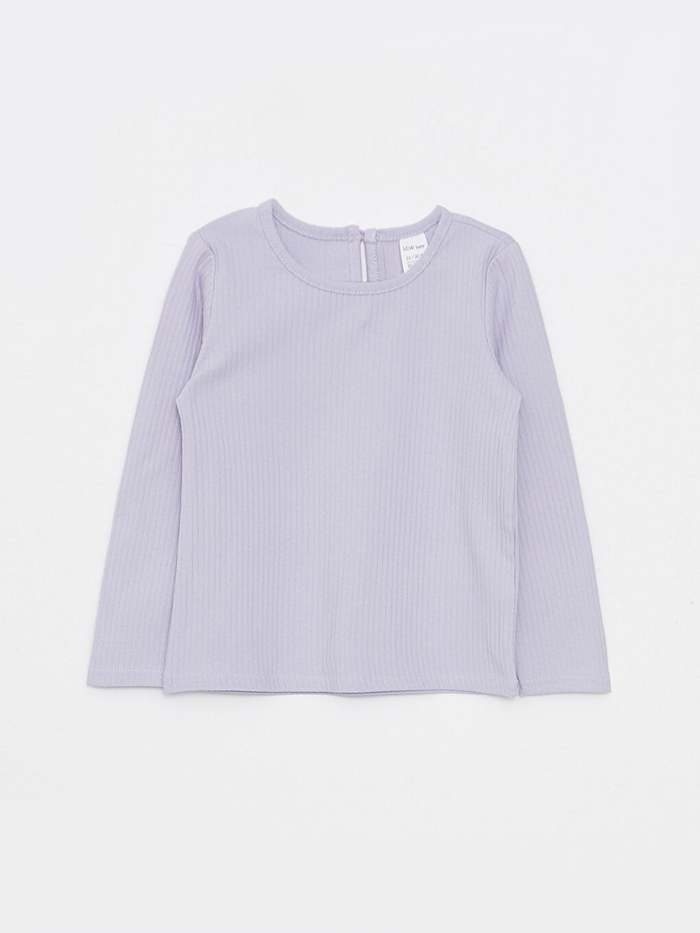 Crew Neck Long Sleeve Cotton Basic Baby Girl T-shirt