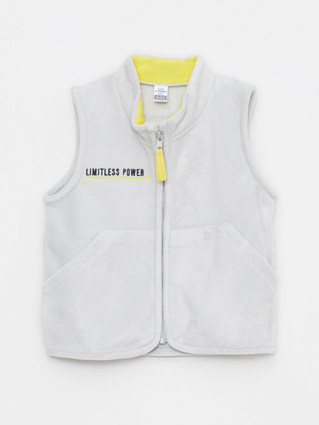 High Collar Embroidery Detailed Baby Girl Vest