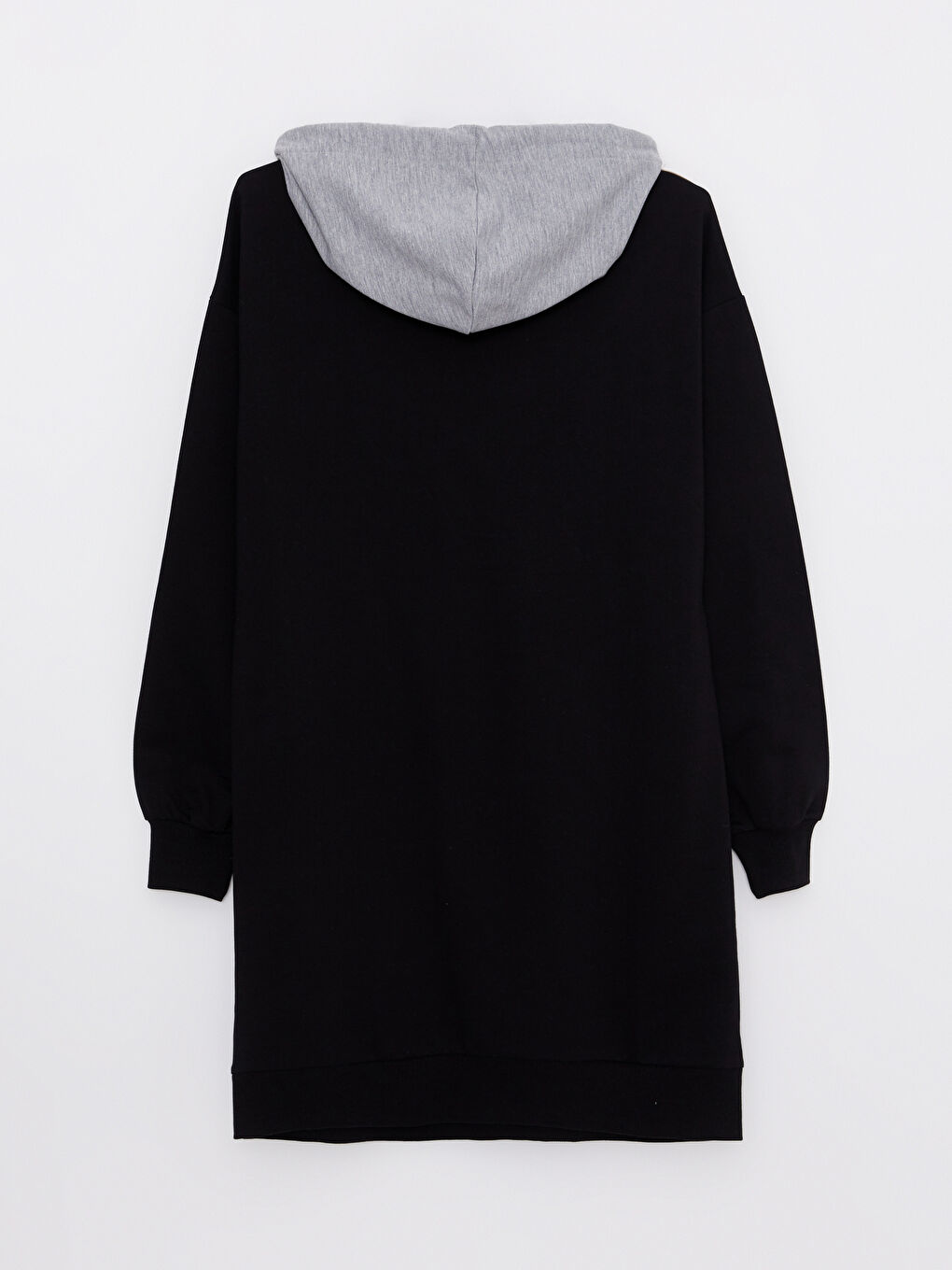 Hooded Collar Color Block Long Sleeve Women's Sweatshirt Tunic-6