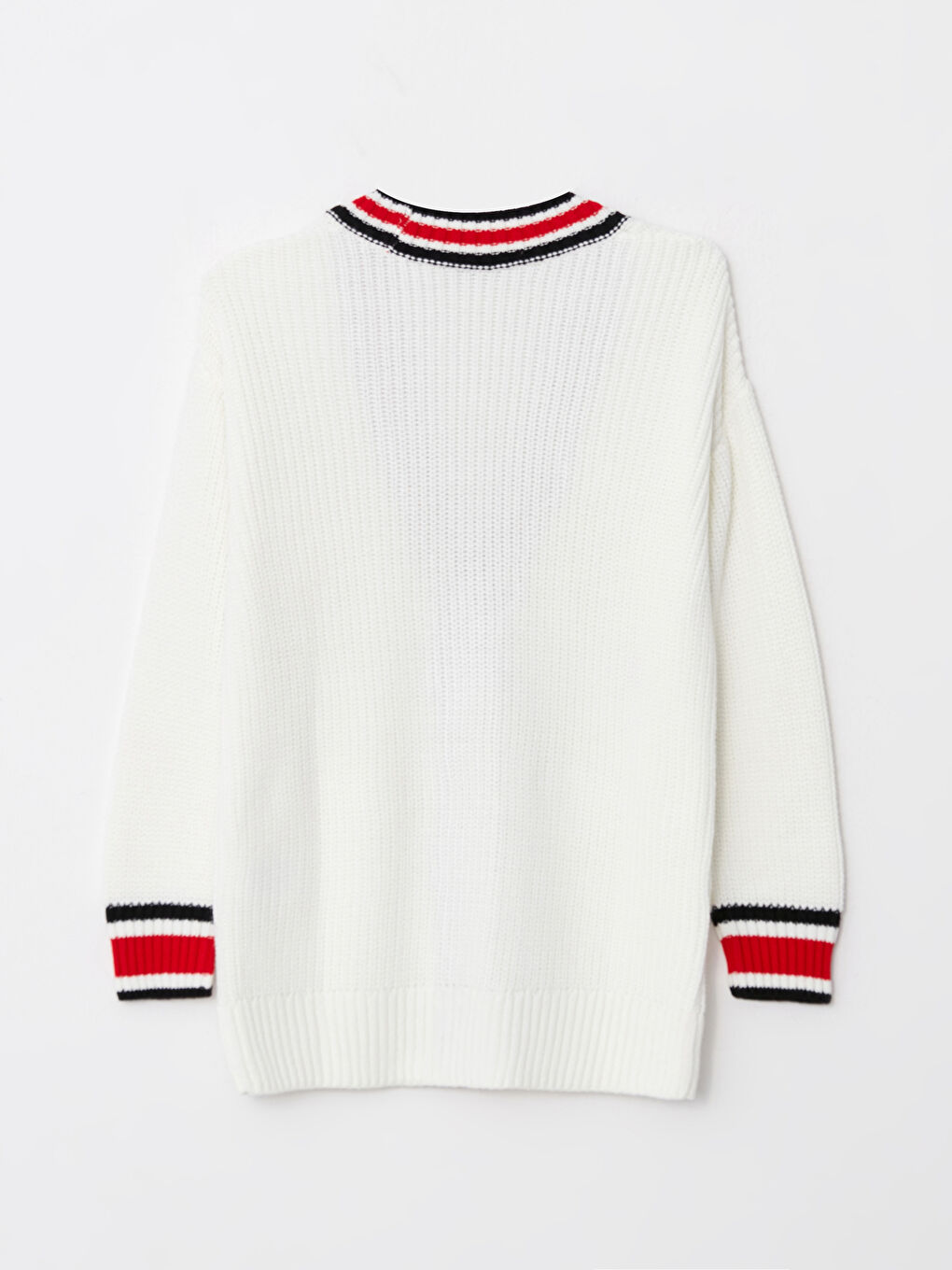 V Neck Striped Long Sleeve Women's Knitwear Cardigan-6