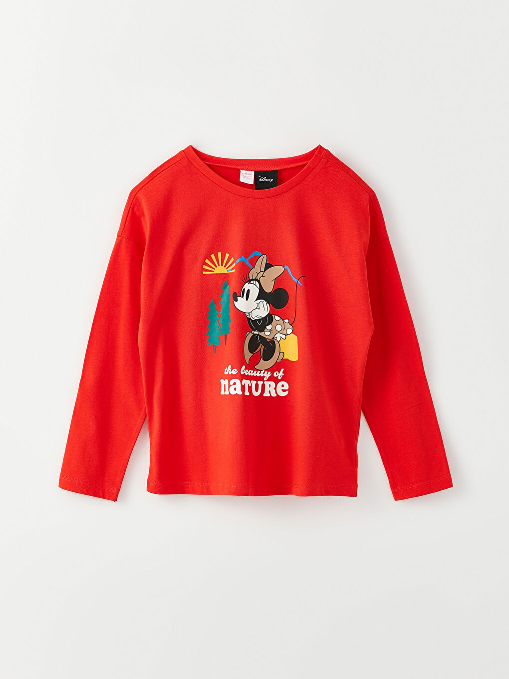 LCW Kids Crew Neck Minnie Mouse Printed Long Sleeve Girls' Pyjama Set -W2AI73Z4-HAJ