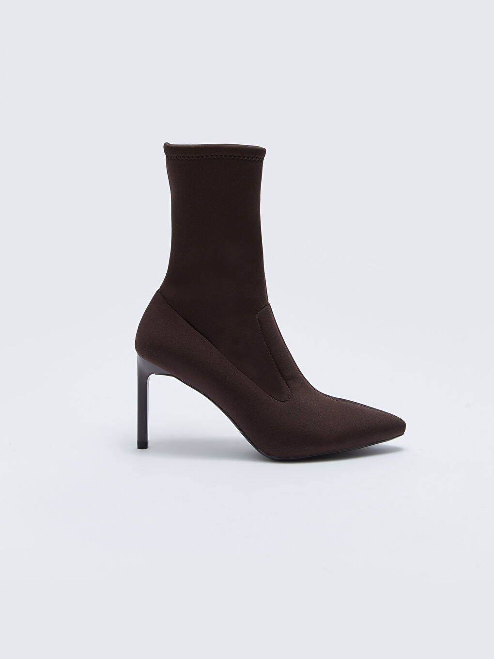 Kahverengi Kadın Topuklu Çorap Bot-1